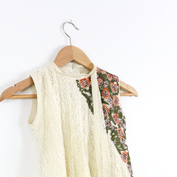 *Modest High Neck Lace Mini Dress - Picture 4 of 9